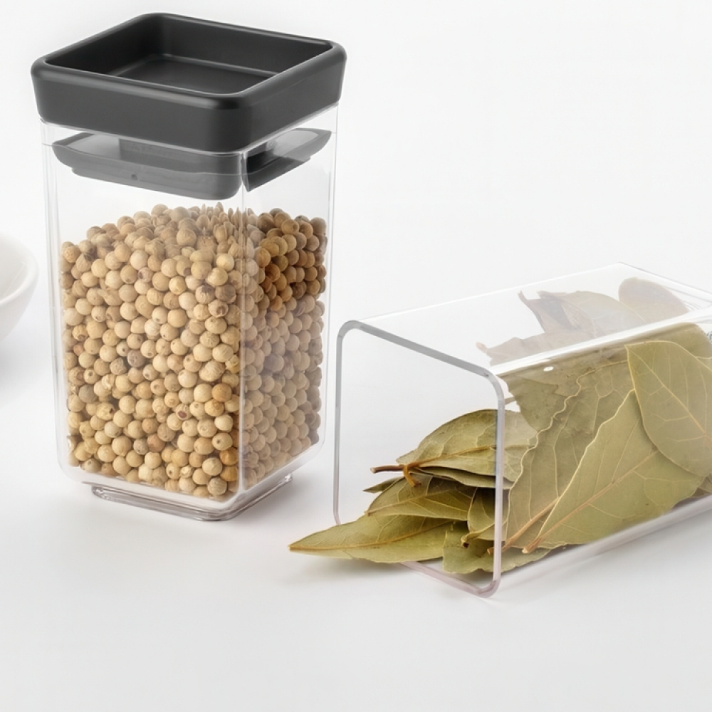 Mini opbevaringsboks 2-pak, Brabantia, Mørkegrå i gruppen Opbevaring / Køkkenopbevaring / Madkasser / Madkasser i plast hos SmartaSaker.se (42244)