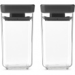 Mini opbevaringsboks 2-pak, Brabantia, Mørkegrå
