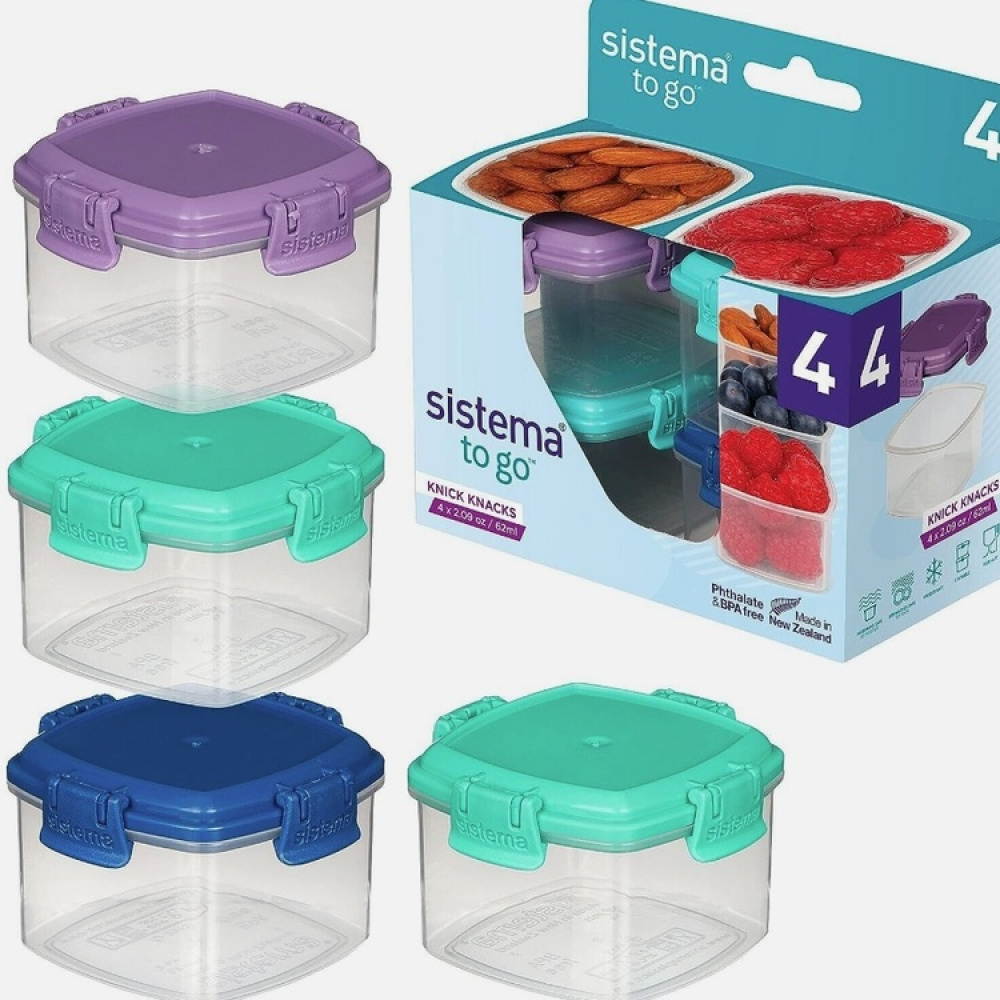 Dressingbøtte 4-pak 62 ml, Sistema i gruppen Opbevaring hos SmartaSaker.se (42246)