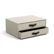 Minikommode 2 skuffer, Birger canvas, Bigso, Beige