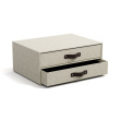 Minikommode 2 skuffer, Birger canvas, Bigso, Beige