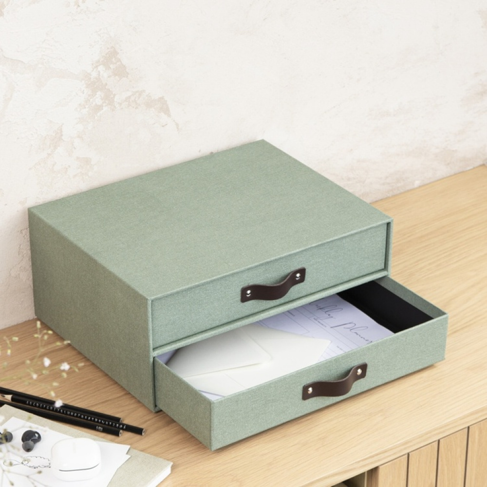Minikommode med 2 skuffer, Birger canvas, Bigso i gruppen Opbevaring / Opbevaringskasser / Bigso opbevaringskasser hos SmartaSaker.se (42261)