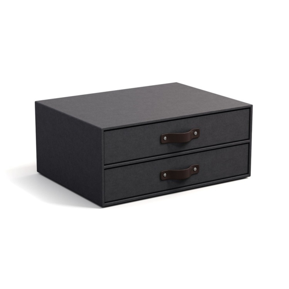 Minikommode med 2 skuffer, Birger canvas, Bigso i gruppen Opbevaring / Opbevaringskasser / Bigso opbevaringskasser hos SmartaSaker.se (42261)