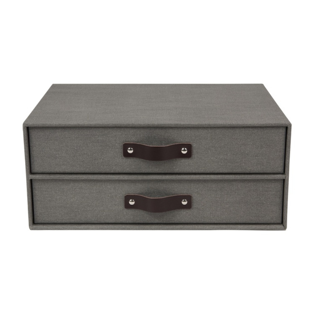 Minikommode med 2 skuffer, Birger canvas, Bigso i gruppen Opbevaring / Opbevaringskasser / Bigso opbevaringskasser hos SmartaSaker.se (42261)