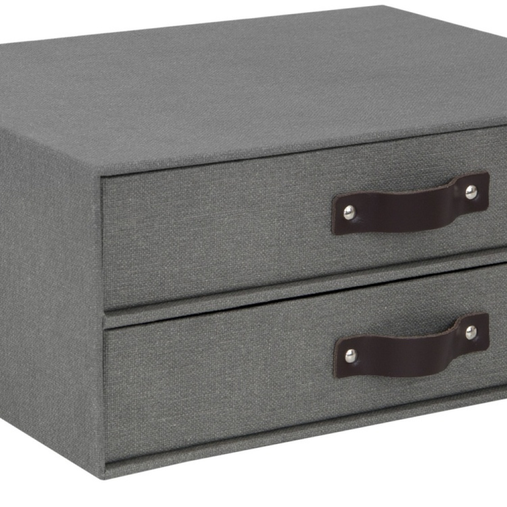 Minikommode med 2 skuffer, Birger canvas, Bigso i gruppen Opbevaring / Opbevaringskasser / Bigso opbevaringskasser hos SmartaSaker.se (42261)