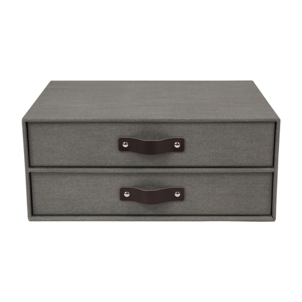 Minikommode med 2 skuffer, Birger canvas, Bigso i gruppen Opbevaring / Opbevaringskasser / Bigso opbevaringskasser hos SmartaSaker.se (42261)