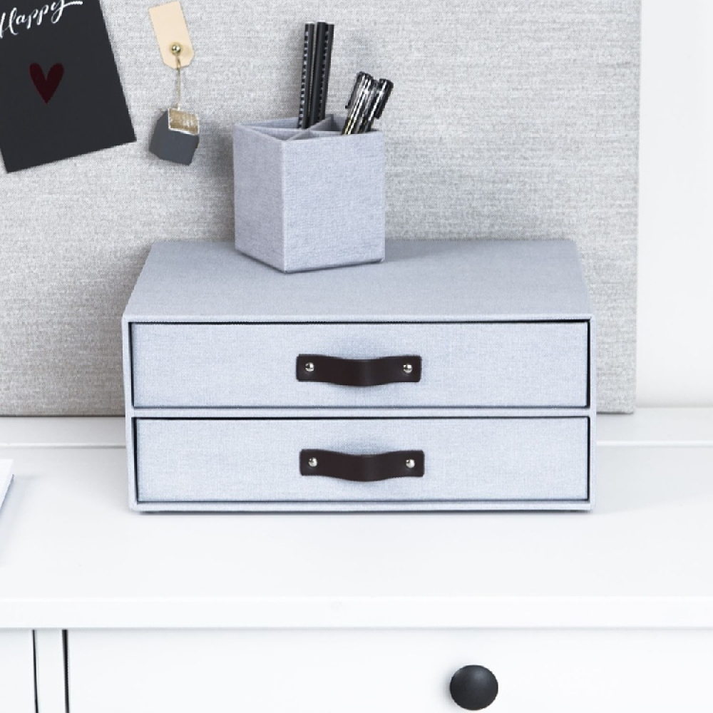 Minikommode med 2 skuffer, Birger canvas, Bigso i gruppen Opbevaring / Opbevaringskasser / Bigso opbevaringskasser hos SmartaSaker.se (42261)