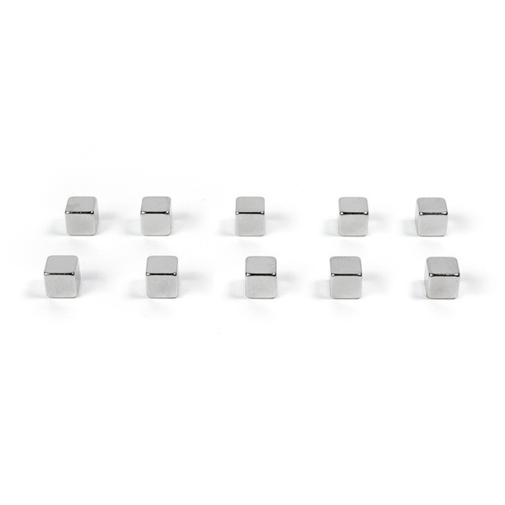 Minimagnet terning 10-pak, Sølv i gruppen Opbevaring / Magneter og selvklæbende / Stærke magneter hos SmartaSaker.se (42275)