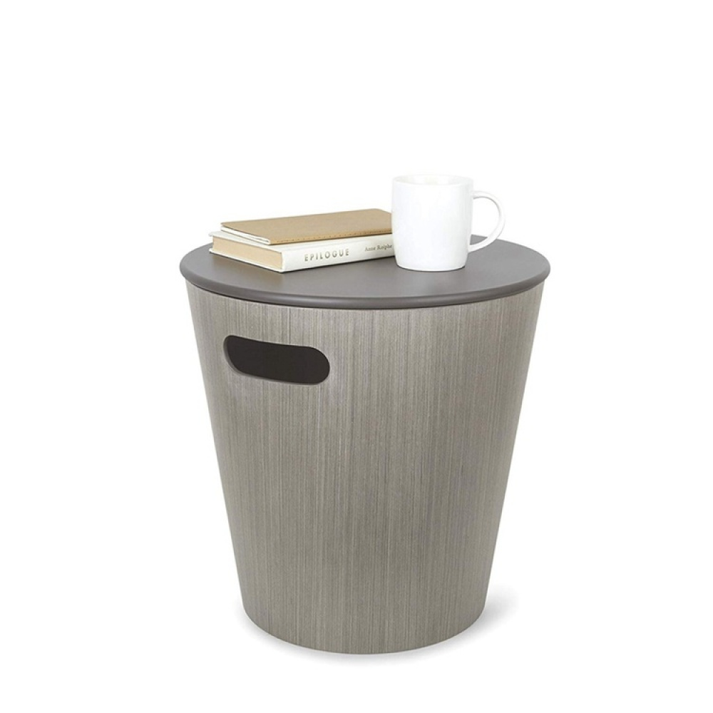 Skammel / Bord med opbevaring, WOODROW, Umbra, Ø 40 x ca H 42 cm i gruppen Opbevaring / Hallopbevaring hos SmartaSaker.se (42328)