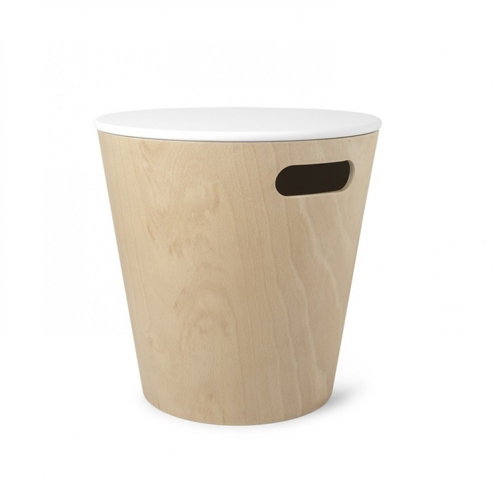 Skammel / Bord med opbevaring, WOODROW, Umbra, Ø 40 x ca H 42 cm i gruppen Opbevaring / Hallopbevaring hos SmartaSaker.se (42328)