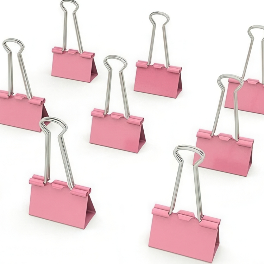 Papirclips, 12 stk. FOLDBACK CLIPS L, 41 mm, Pink i gruppen Opbevaring / Kontorartikler hos SmartaSaker.se (42343)