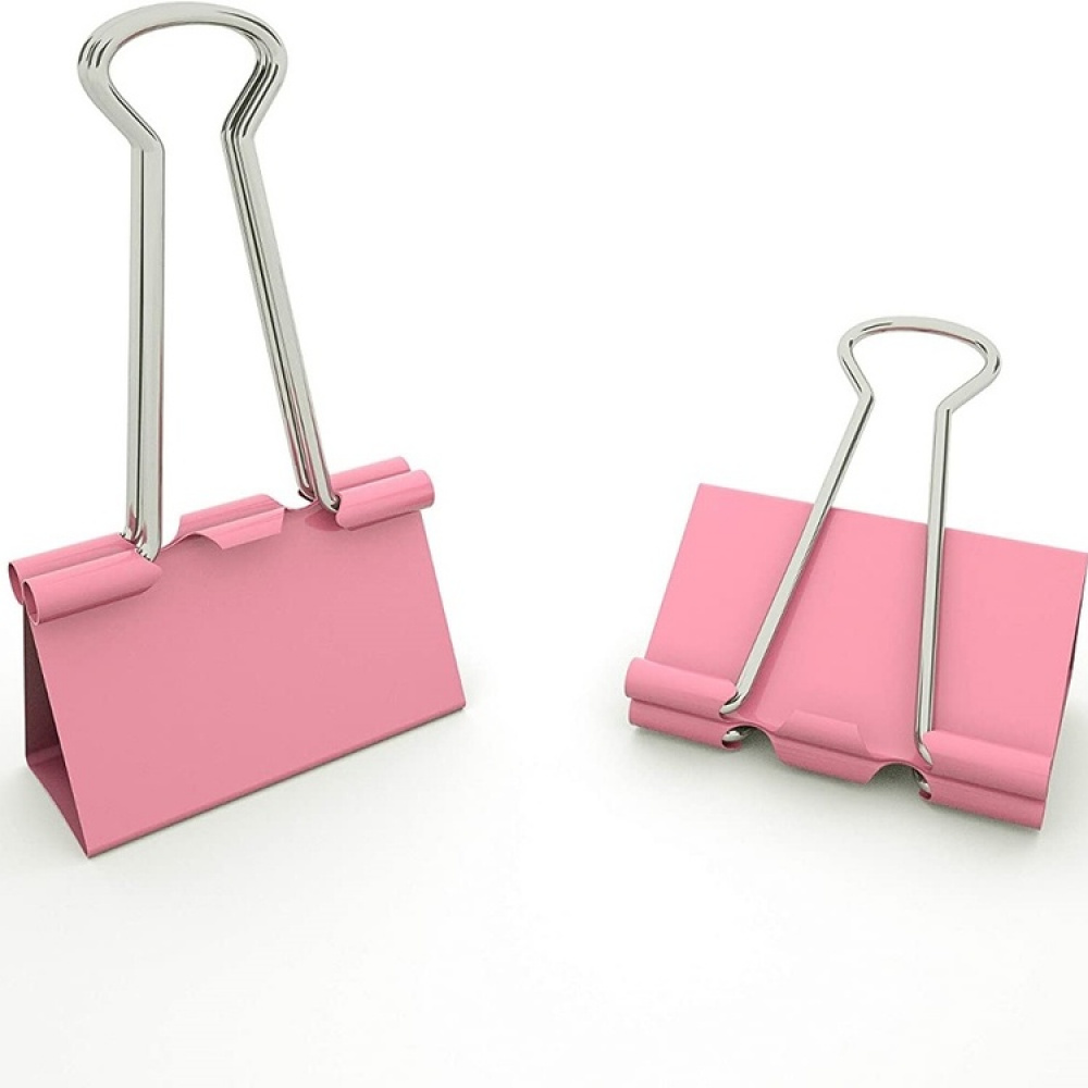 Papirklemmer, 6 stk. FOLDBACK CLIPS L, 41 mm, Pink i gruppen Opbevaring / Kontorartikler hos SmartaSaker.se (42344)