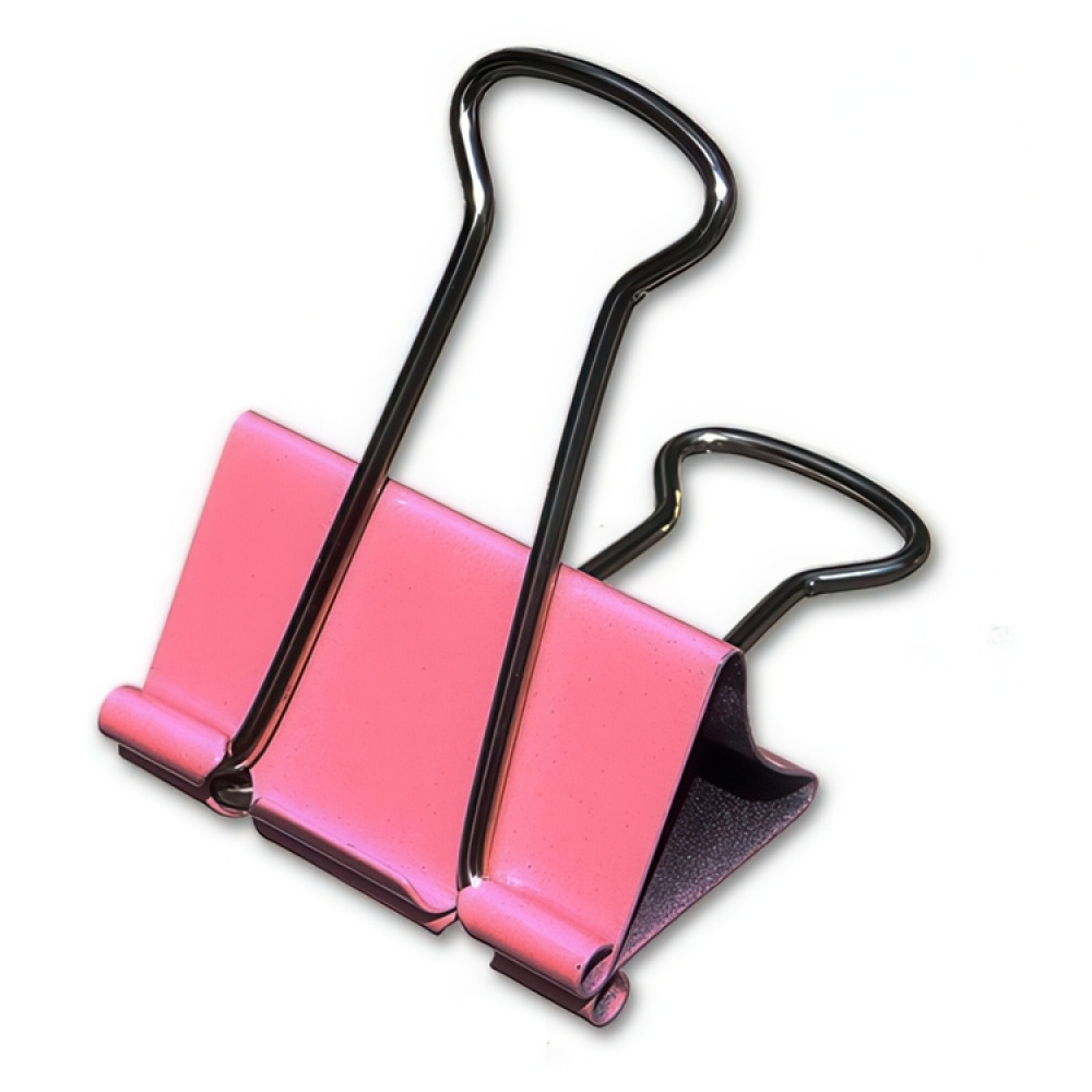 Papirclips, 12 stk., FOLDBACK CLIPS XL, 51 mm, Lyserød i gruppen Opbevaring / Kontorartikler hos SmartaSaker.se (42351)