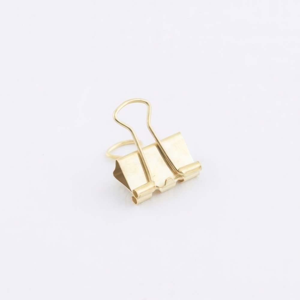 Papirclips, 15 stk., FOLDBACK CLIPS XS, 19 mm, Guld i gruppen Opbevaring / Kontorartikler hos SmartaSaker.se (42353)