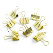 Papirclips, 8 stk., FOLD BACK SMALL 25 mm, guld