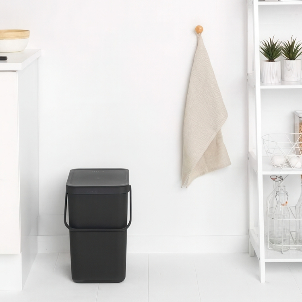 Affaldsspand med låg og håndtag 12L, Brabantia i gruppen Opbevaring / Rengøringsopbevaring og affaldssortering / Affaldssortering hos SmartaSaker.se (42387)