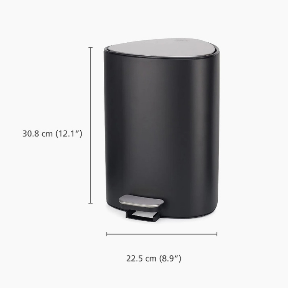 Pedalspand 5L, Joseph Joseph, Sort i gruppen Opbevaring / Rengøringsopbevaring og affaldssortering / Affaldssortering hos SmartaSaker.se (42395)
