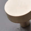 Rund knop 3 cm, Børstet messing