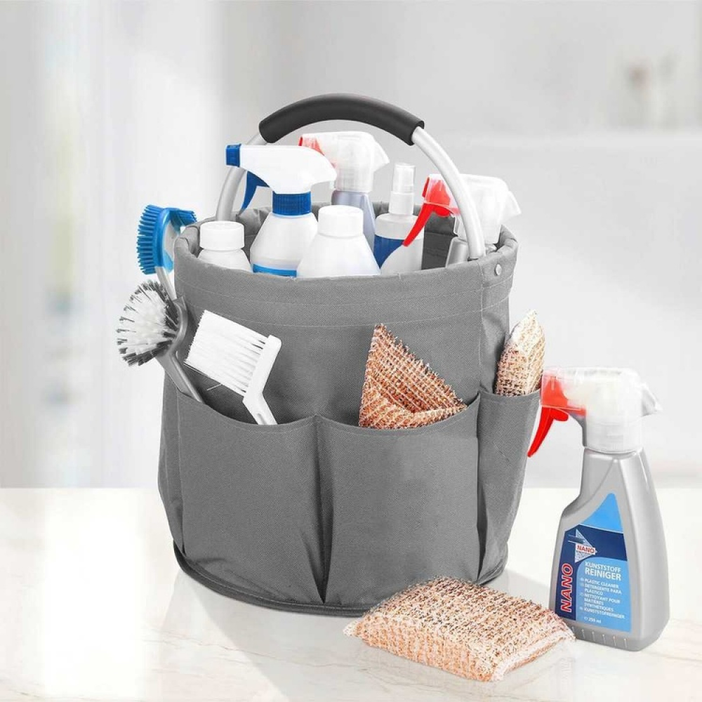 Sammenfoldelig kurv med opbevaringslommer, 28 cm i gruppen Opbevaring / Lager- og garageopbevaring / Kurve og spande hos SmartaSaker.se (42481)