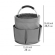 Sammenfoldelig kurv med opbevaringslommer, 28 cm