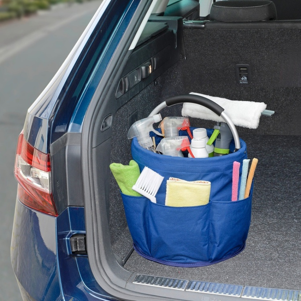 Sammenfoldelig kurv med opbevaringslommer, 28 cm i gruppen Opbevaring / Lager- og garageopbevaring / Kurve og spande hos SmartaSaker.se (42481)