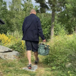 Sammenfoldelig kurv med opbevaringslommer, 28 cm