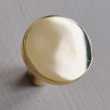 Rund knop 3 cm, blank messing