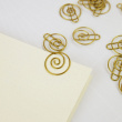 Runde papirclips SPIRAL, 15 stk., Monograph, messing