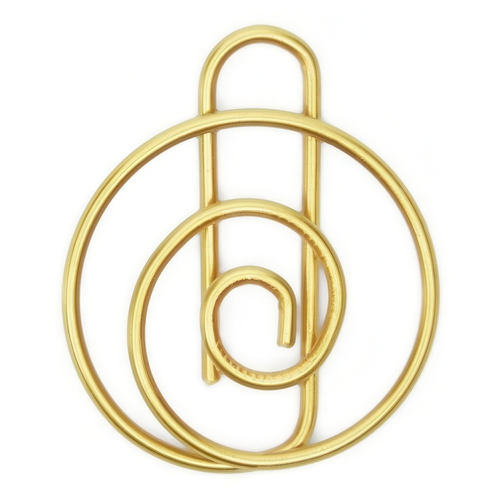 Runde papirclips SPIRAL, 15 stk., Monograph, messing i gruppen Opbevaring / Kontorartikler hos SmartaSaker.se (42485)