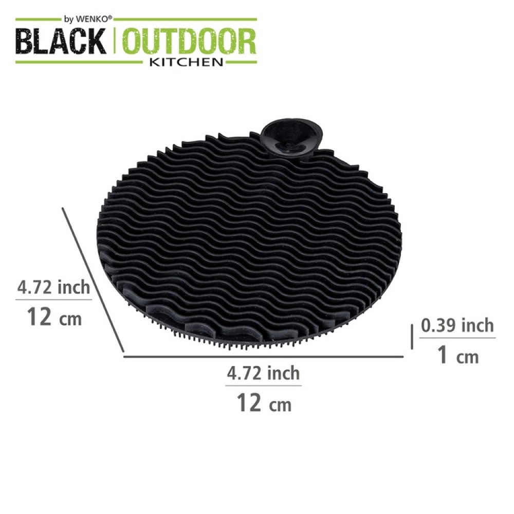 Opvaskesvamp i silikone 2-pak, Sort i gruppen Opbevaring / Køkkenopbevaring / Vaskestativ og vaskebænk hos SmartaSaker.se (42496)