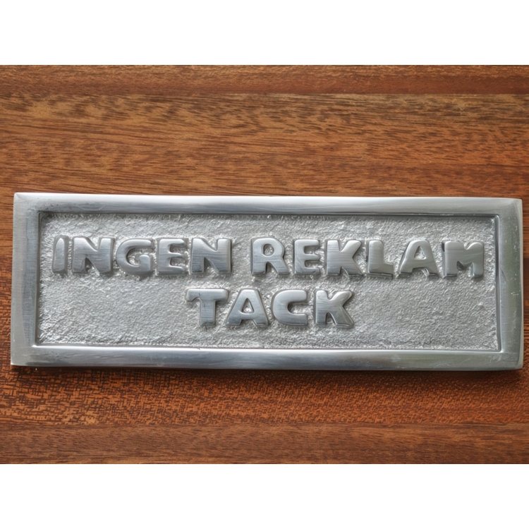 Aluminiumsskilt, Ingen reklame tak i gruppen Opbevaring / Magneter og selvklæbende / Skilt og etiketter hos SmartaSaker.se (42616)