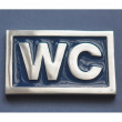 Selvklæbende WC-skilt, Blå