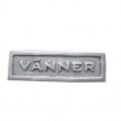 Metalskilt med ramme, Venner