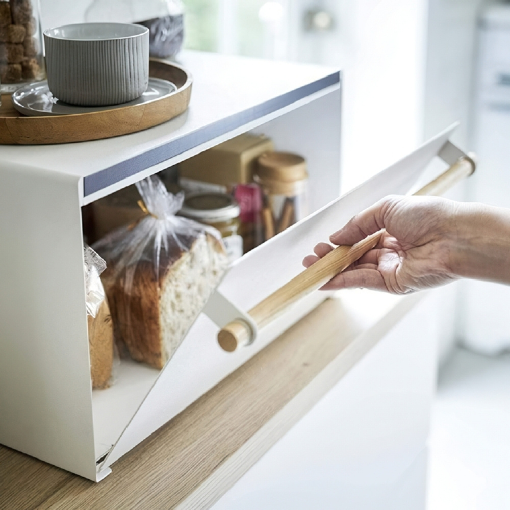 Brødkasse i metal, Yamazaki, hvid i gruppen Opbevaring / Køkkenopbevaring hos SmartaSaker.se (42642)