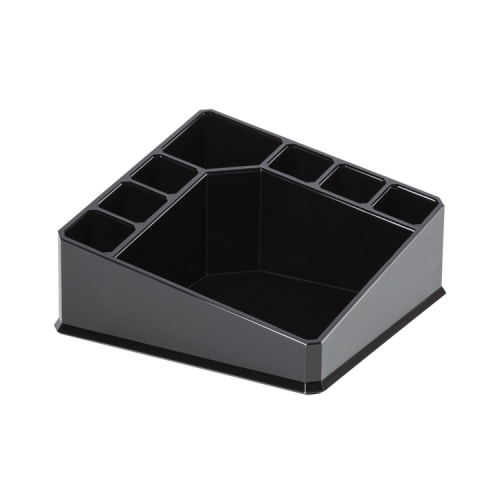 Makeup-holder med 8 rum, CONFIGURABLE, 22 x 13 x H 8 cm, Sort i gruppen Opbevaring / Badeværelsesopbevaring / Makeupopbevaring hos SmartaSaker.se (42669)