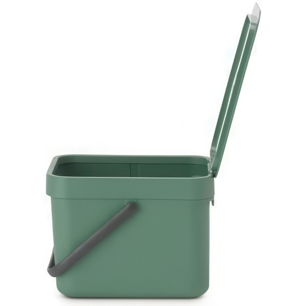Affaldsspand med låg og håndtag 6L, Brabantia, grøn i gruppen Opbevaring / Rengøringsopbevaring og affaldssortering / Affaldssortering hos SmartaSaker.se (42762)