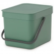 Affaldsspand med låg og håndtag 6L, Brabantia, grøn