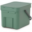 Affaldsspand med låg og håndtag 6L, Brabantia, grøn