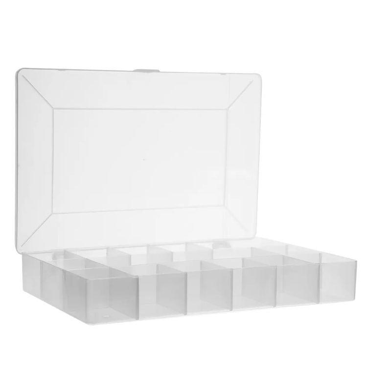 Sorteringsæske med låg, 7 rum, DIY SMALL BOX, 17 x 11,8 x H 3,3 cm, Klar i gruppen Opbevaring / Opbevaringskasser hos SmartaSaker.se (42776)