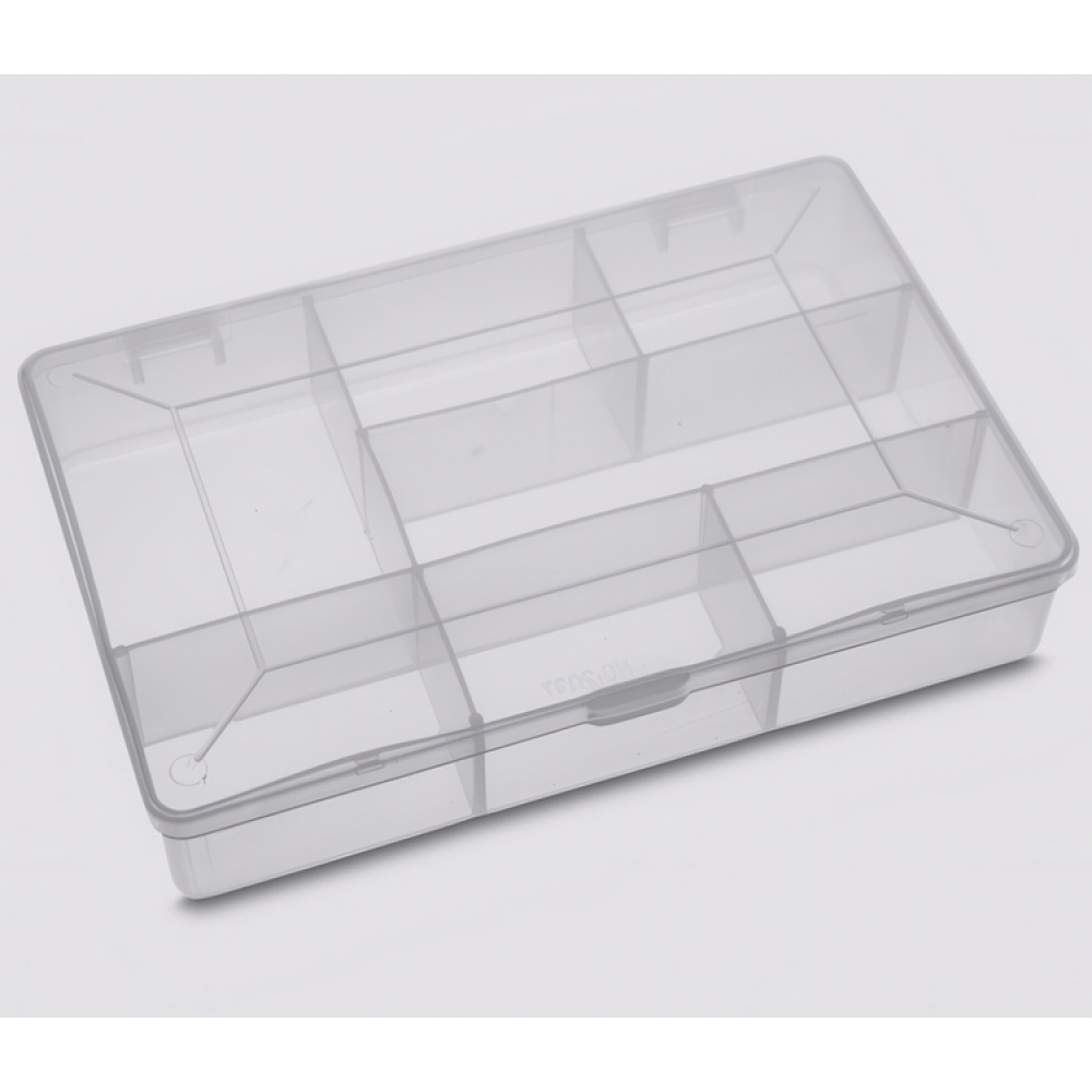 Sorteringsæske med låg, 7 rum, DIY SMALL BOX, 17 x 11,8 x H 3,3 cm, Klar i gruppen Opbevaring / Opbevaringskasser hos SmartaSaker.se (42776)