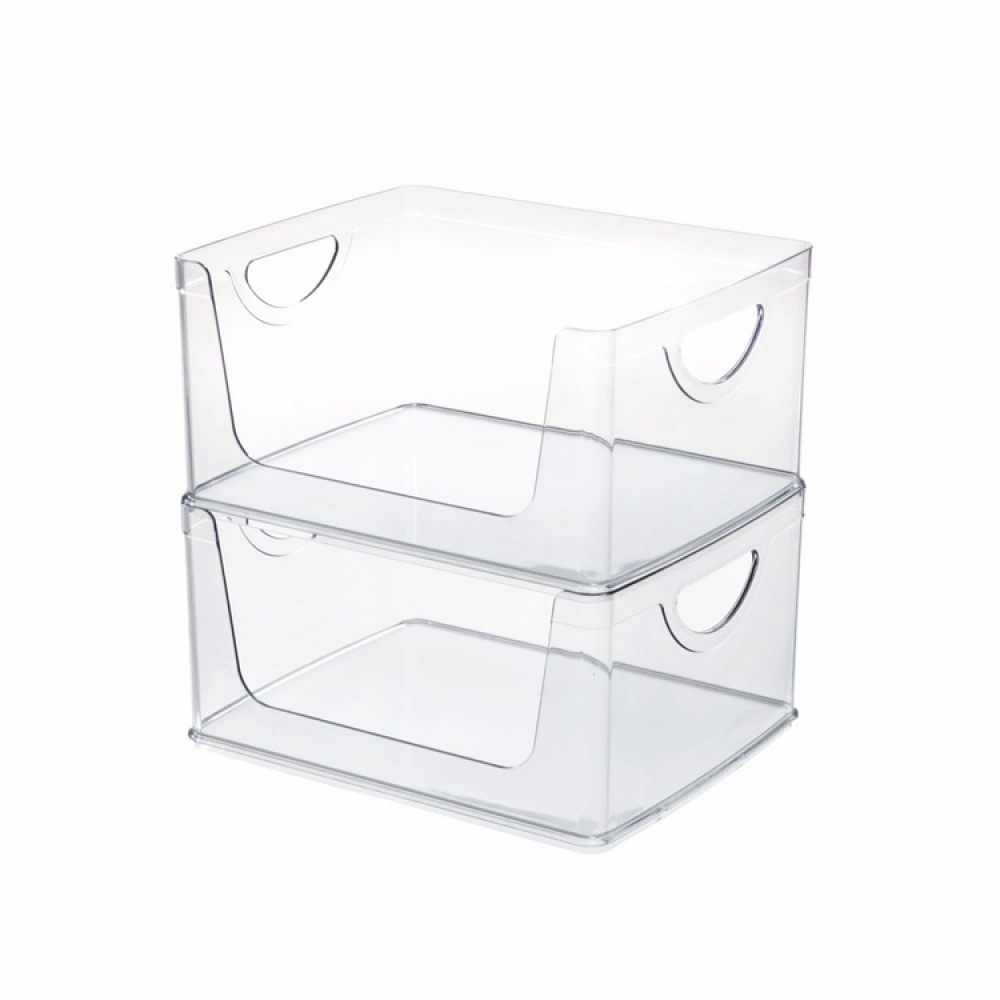 Stabelbar kasse med åben front, 25,4x20,3 cm, iDesign i gruppen Opbevaring / Køkkenopbevaring / Organiser køkkenskabe hos SmartaSaker.se (42802)