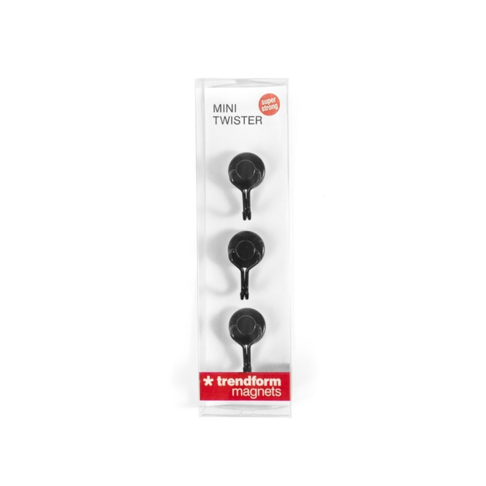 Magnetkrog mini 3-pak, Sort i gruppen Opbevaring / Magneter og selvklæbende / Magnetkroge hos SmartaSaker.se (42808)