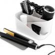 Holder til hårtørrer m.m., UMBRA GLAM HAIR TOOLS ORGANISER, 26,5 x 17 x H 12,5 cm, Hvid / grå