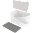 Holder til hårtørrer m.m., UMBRA GLAM HAIR TOOLS ORGANISER, 26,5 x 17 x H 12,5 cm, Hvid / grå