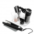 Holder til hårtørrer m.m., UMBRA GLAM HAIR TOOLS ORGANISER, 26,5 x 17 x H 12,5 cm, Klar / grå