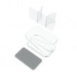 Holder til hårtørrer m.m., UMBRA GLAM HAIR TOOLS ORGANISER, 26,5 x 17 x H 12,5 cm, Klar / grå