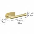 Toiletpapirholder, guld