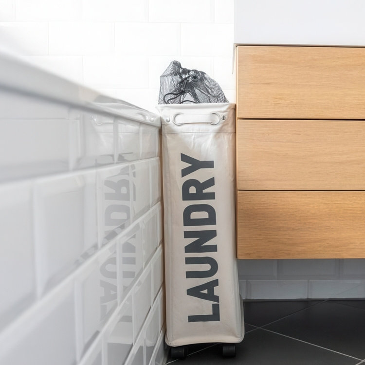 Smal vasketøjskurv på hjul, Laundry i gruppen Opbevaring / Vask og tør hos SmartaSaker.se (43103)
