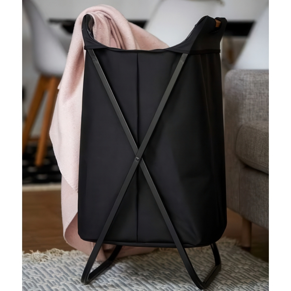 Vasketøjskurv, metalstativ, LOFT, 41 x 42 x H 80 cm, sort i gruppen Opbevaring / Vask og tør / Vasketøjskurve hos SmartaSaker.se (43107)