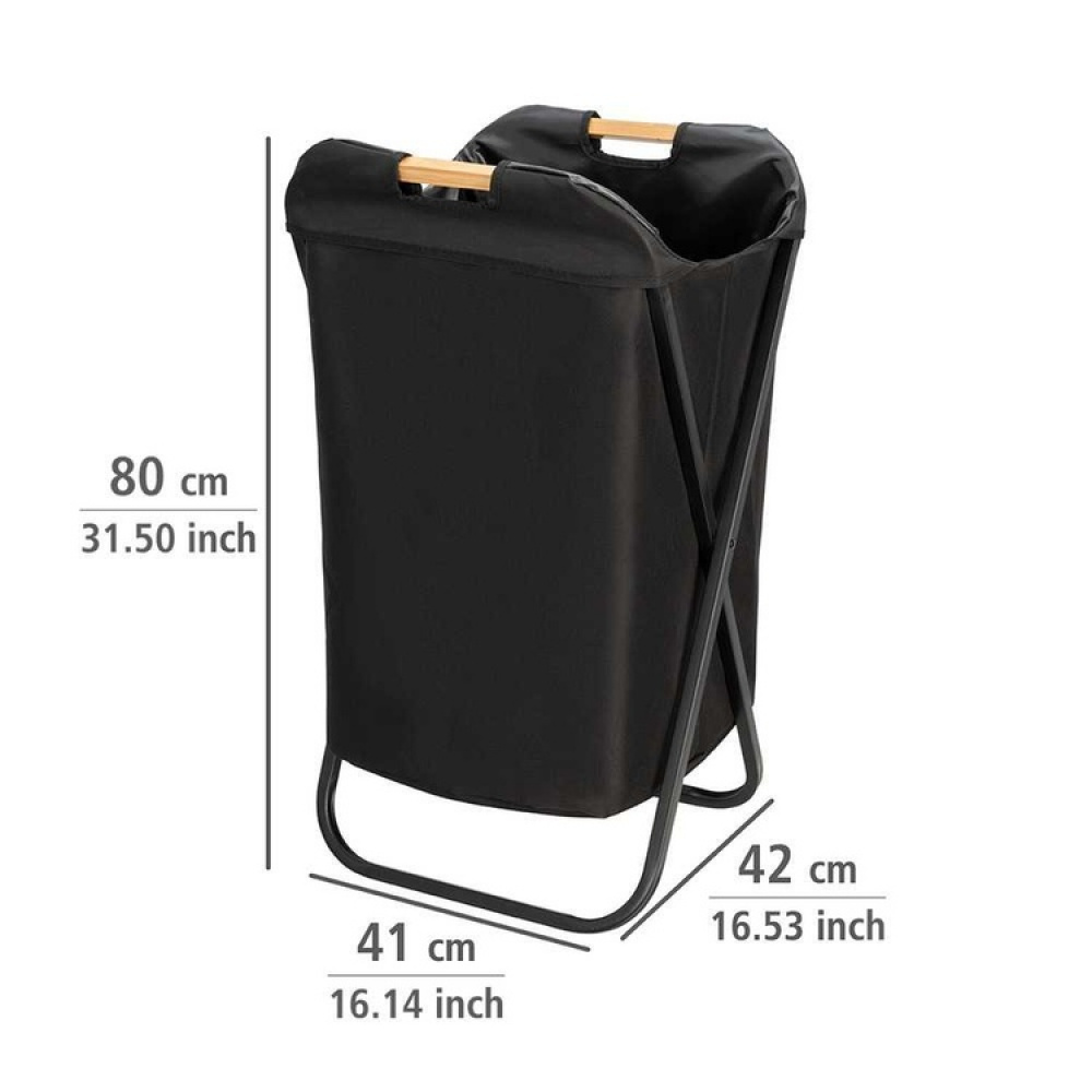 Vasketøjskurv, metalstativ, LOFT, 41 x 42 x H 80 cm, sort i gruppen Opbevaring / Vask og tør / Vasketøjskurve hos SmartaSaker.se (43107)